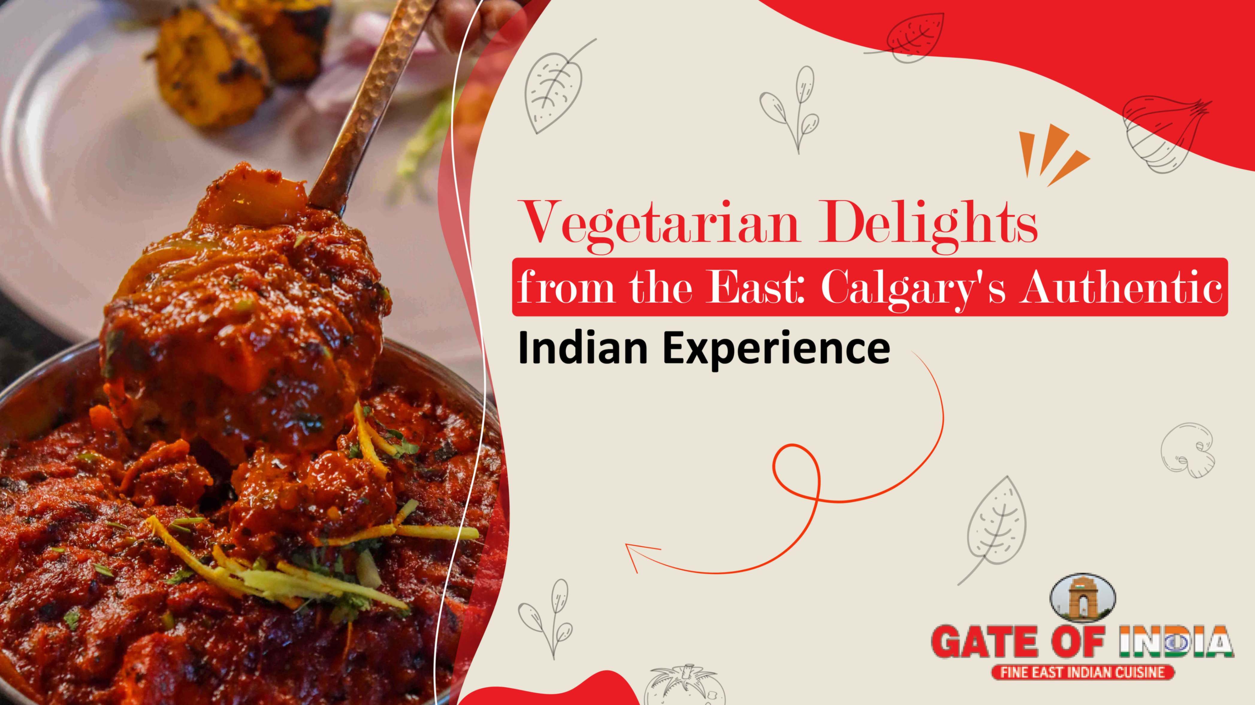 Vibrant red Indian curry dish highlighting vegetarian delights at Gate of India Calgary
